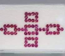 Jewelers grade 5.03ct set of 2.5mm Rhodolite Garnets! Untreated!