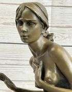 Nude Woman Dancer Bronze Statue