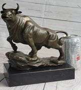 Bull Money wealth Bronze Figure