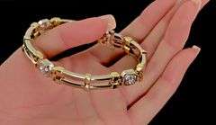 Impressive 14K Two-Tone Bracelet with Diamonds