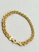 14KT Yellow Gold Byzantine Link Bracelet