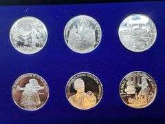 1978 Franklin Mint Medallic Commemorative Society International Sterling Silver Proof Medal Set (12 