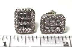 Exceptionally Nice 18K  Diamond Cluster Earrings