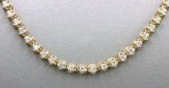 10kt Yellow gold 3.85ctw diamond tennis necklace
