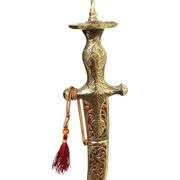 Medieval-Style Ceremonial Sword with Brass Sheath
