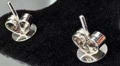 14K White Gold Princess Cut Diamond Cluster Earrings of 1.0 CT