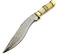 Damascus Steel Knife with Camel Bone Handle