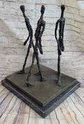 Three Walking Man Bronze Sculpture
