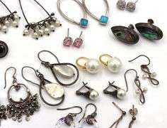 Group lot of Vintage 925 sterling silver earrings