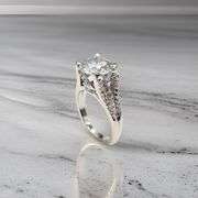 Sparkling 4.75 Ct VVs114 Kt White Gold Plated Engagement Ring