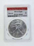 2014-(S) American Silver Eagle, PCGS MS69 "Milkspots"