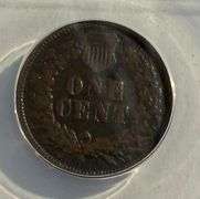 1864 Indian Cent With L Repunched Date VF 20 Detail