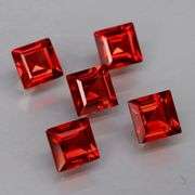 This is premium natural color! 4.34ct cherry red Garnet set!