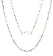 18kt White gold fancy link chain necklace