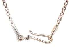 18kt White gold fancy link chain necklace