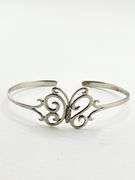 925 Sterling Silver Butterfly Cuff Bracelet