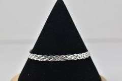 Sterling Silver Braide Chain Link Bracelet