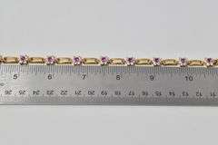 Vermeil Sterling Silver CZ Gemstone Bracelet