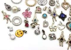 Group lot of Vintage 925 sterling silver charms and pendants