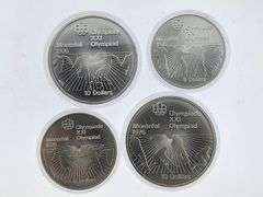 1976 Canadian Olympics Sterling Silver 4 Coin Set