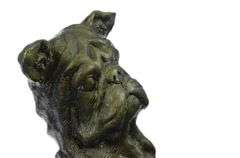 Bulldog Bronze Planter Sculpture Statue