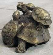 Turtle Family Bronze Figurine