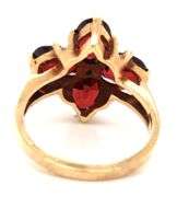 Classic 10k YG Garnet Ring