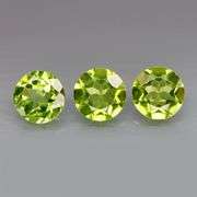 3.76 carat set of 3 untreated Peridot solitaires! Untreated!