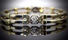 Impressive 14K Two-Tone Bracelet with Diamonds