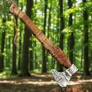 Hand Forged Viking Axe 21 Inch Carbon Steel Blade