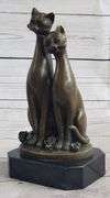 Two Cat Bronze Figurine