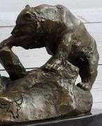 Mother Bear and Cub Bronze Sculpture