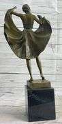 Arabian Girl With Lifting Skirt On Rug Bronze Sculpture