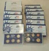 2 Each 1999 2000 2003 2005-2008 US Quarter Proof Sets.