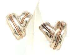 Tiffany & Co V rope accent crossover earrings