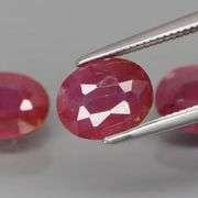 Don't miss this heavy 5.62ct set of REAL untreated Winza Rubies!