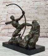 A Man With Bow Bronze Sculpture