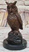 Owl Bird Bronze Sculpture