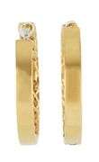 Roberto Coin Symphony Edge Detail Hoop Earrings in 18K