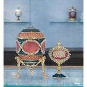 Imperial Mosaic Gold Plated Fabergé-Style with Portrait Frame
