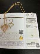 CERITIFIED 14K GOLD NECKLACE WITH DIAMOND PENDANT