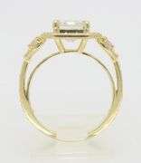 4.59CTW Emerald Cut Halo Diamond Ring in Yellow Gold