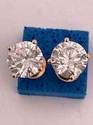 4.00 CARATS DIAMOND STUDS, BRAND NEW, 14K YELLOW GOLD
