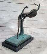 Melting Clock Bronze Figurine