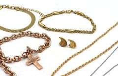Assorted gold plated steel mixed jewelry