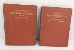 2 Antique Shakespeare's Books, King Henry Eighth & Fifth