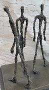 Three Walking Man Bronze Sculpture