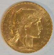 Pristine Superb Gem BU 1911 France 20 Francs Gold 'Rooster'