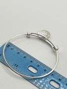 925 Sterling Silver Expandable Wire  "Always Sisters Always Friens " Charm Bangle