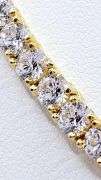Sparkling Yellow Gold Plated 36 Ctw CZ Tennis Necklace